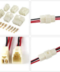 All In One 400Pcs 6.3mm Wire Connector Kit with male and female sockets, pins, and crimp terminals for wiring projects