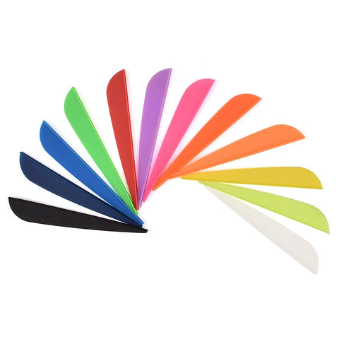 3 Inch Plastic Arrow Vanes TPU Fletchings For DIY Archery Bow Yellow Durable High Recovery Matte Finish in various colors
