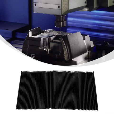Foldable Accordion Bellows Cover for Milling Machines, Rubber Protective Guard Shield, CNC Way Shield, 1.5m x 0.3m