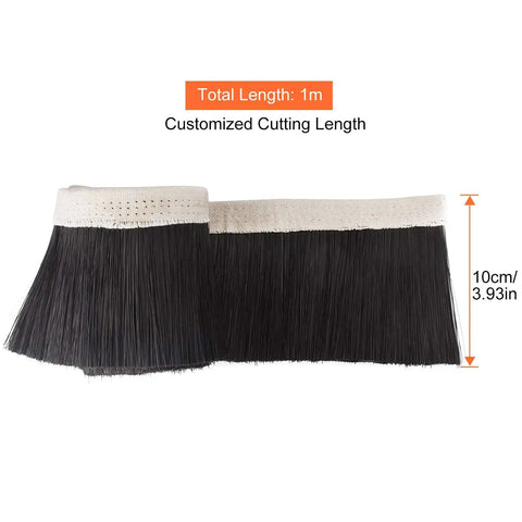 Heavy Duty Cnc Dust Shoe Brush With Thick Nylon Bristles For Vacuum Cleaners And Router Spindles, 1m long, 10cm bristles.