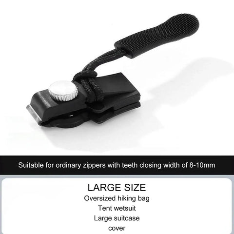 Large size Instant Zipper Repair Kit For Backpacks And Travel Gear, Zipper Slider Fix Pack visible above product description.