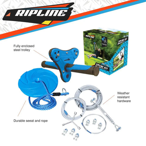 50 Ft Zip Line Kit With Seat For Backyard Fun, Kid Friendly Outdoor Zip Line Set For Kids And Teens, Easy Setup Home Zip Line System, Durable Weather Resistant Hardware For Ages Eight And Up.