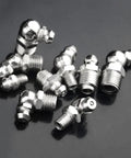 60 Piece Metric Hydraulic Grease Fitting Kit Galvanized Steel M6 M8 M10 Straight 90 Degree 45 Degree Angles Assortment