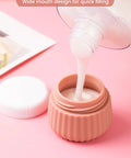 Filling TSA Approved Travel Containers Four Pack With Leak Proof Silicone Jars And Rose Gold Transparent Cosmetic Bag For Toiletries
