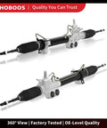Hydraulic Power Steering Rack And Pinion Assembly For Nissan Titan Armada Pathfinder Infiniti QX56 V8 5.6L 2004 2015 Direct Fit Drop In Ready New Unit Ref 97 3023 Premium Quality Replacement displayed at different angles