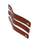Leather Furniture Handles Set Two Pieces Cognac Leather Drawer Pulls For Cabinets Dressers Kitchen And Bathroom Wood Furniture Six And A Half Inch Length