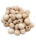 Unfinished Natural Wood Honeycomb Beads Set Dope 30 Pieces Each 22mm By 20mm DIY Jewelry Spacers For Necklaces Bracelets And Earrings