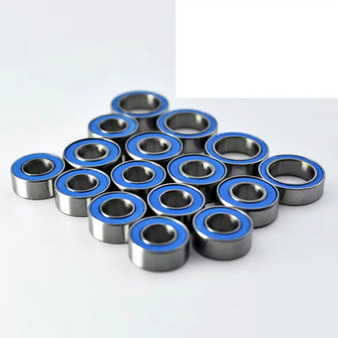 CNC Machined Steel RC Upgrade Parts For TT02 1to10 Scale Cars Sealed Bearings MR105 MR115 MR128 Improve Transmission Efficiency And Power Transfer With High Precision Durability And Easy Fit For Serious Hobbyists, blue sealed steel bearings