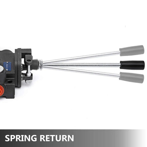 Heavy Duty Dual Spool Hydraulic Joystick Valve For Double Acting Cylinders With 11 GPM Flow And 3600 PSI Range side view