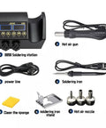 All In One Soldering Station With 180 To 500 C Hot Air Gun For BGA Rework Desoldering And Heat Gun components displayed