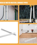 Four Piece Radiator Pipe Covers 15x300mm White Insulated Sleeve For Indoor And Outdoor Water Pipes installation examples