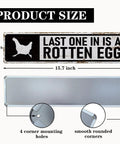 Farmhouse Style Chicken Coop Sign Metal Tin Outdoor Hen House Decor Last One In Is a Rotten Egg Dope Retro Backyard Sign with dimensions