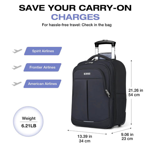 Durable Rolling Backpack Carry-On: Laptop & Travel Ready