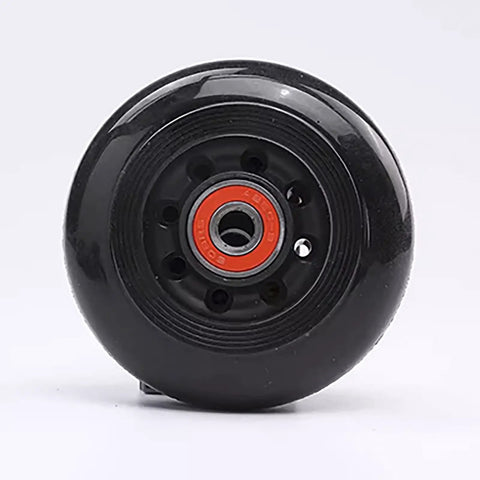 Black 60mm Inline Skate Wheels 90A Hardness Replacement Pack With Bearings For Indoor And Outdoor Skating Durable Fast Rolling 4 Pack