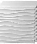 12 Pack 3D Wave Design PVC Wall Panels 19.7 By 19.7 Inch Coverage 32 Sq Ft For Interior Wall Decor In Living Room Office TV Backdrop White Modern Accent Paneling stacked view