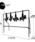 Four Unique Animal Silhouette Targets With Auto Reset Spinning Design For Nonstop Shooting Practice In.177 And.20 Caliber on metal frame