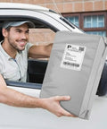 Heavy Duty Weatherproof 12x15.5 Poly Mailers 100 Pack Self Seal Waterproof Shipping Bag being held out of car window