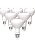 BR30 LED Flood Light Bulb 9W 65W Equivalent 5000K Daylight E26 Pack of 6 displaying bulbs