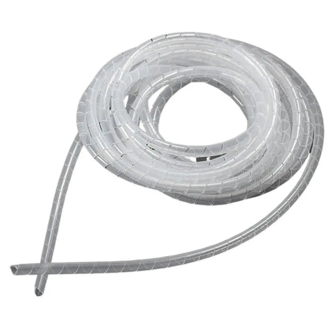 Clear Spiral Cable Wrap Tube For 10 Meters Of Easy Cable Tidy Behind TV And PC ID 11mm OD 12mm Transparent White Wire Management Kit
