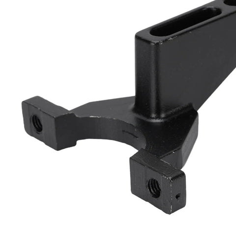 Knockout Belt Sander Attachment For Angle Grinder close-up of durable black steel mount, ideal for fast sanding tool conversion.