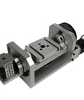 Wicked Smooth 4th Axis 5th A Axis Rotary Table For Cnc Router With T Slot Chuck Mount Plate, aluminum base, 98mm height.