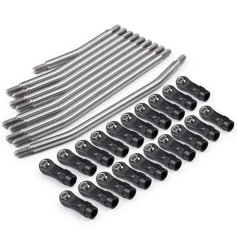 Beefed Up Aluminum Linkage Rod Set For One Tenth Scale RC Rock Crawlers Durable Lightweight Suspension Link System 10pcs