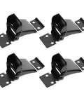 Heavy Duty Stainless Steel Concealed Toggle Latch 2x1 Inch Draw Clasp For Toolboxes Cases And Cabinets Keeps Gear Secure With Weather Resistant Locks - four black metal latches with mounting plates