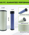 Beefed Up Heavy Duty Air Filter Kit For Lawn Mowers And Garden Tractors M131802 And M131803 Fits Kawasaki John Deere Kohler Exmark Scag
