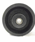 Heavy duty V-groove caster wheels, 4x2 inch iron steel with roller bearing, 600 lb capacity, black finish ideal for industrial uses