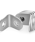 100 Piece Stainless Steel L Brackets 20 By 20 MM 90 Degree Corner Brackets Set with 200 Screws for Wood Furniture Repair