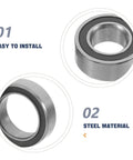 16 Pcs RC Ball Bearing Kit For RC Car With Deep Groove Design And High Strength Steel For Enhanced Stability, Flexible Compatibility, Quick Replacement, And Easy Installation For Upgrading, Repair, And Maintenance. steel RC bearing close-up