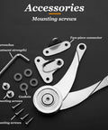 Heavy Duty Lid Support Hinges With Soft Close For Cabinets And Toy Chests, Stainless Steel Zinc Alloy, 2 Pack, installation accessories