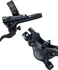 M7100 SLX Hydraulic Disc Brake Left Front Post Mount 2 Piston Caliper showing lever and caliper details