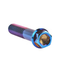 Titanium Flange Hex Head Bolt M10x60mm Pitch 1.25mm Burnt Blue Grade 5 6AL4V Titanium Alloy Pack Of 4 Heavy Duty Screws