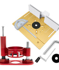 Dead Nuts Precise Aluminum Router Lift And Table Insert Plate Kit With Center Bushing, 240x200mm for woodworking adjustments.