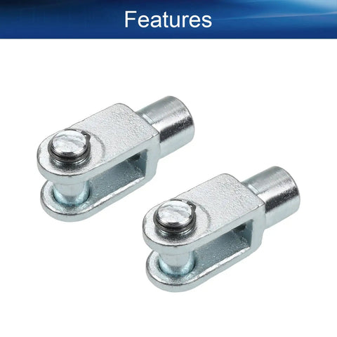 Two Pack Air Cylinder Rod Clevis End Y Connector 97 Millimeter Length M20x1.5 Female Thread Heavy Duty Iron Construction For Pneumatic Systems Easy To Install, two iron clevis ends
