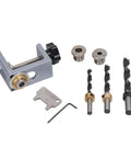 Adjustable Drill Guide For Woodworking Pro Grade Dowel Drilling Jig Durable 6061 Aluminum Positioning Tool components
