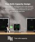 Filament Dryer Plus Dual Spool Storage With Built In Fan And 4 Inch Touch Screen PTC Heating Dehydrator Box showcased with two 1kg spools