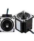 NEMA 23 Stepper Motor 1.3N.m Torque, 4A 2 Phase 4 Wire, 57x57mm Frame, 55mm Body, 8mm Dual Shaft, Beast Torque For CNC And 3D Printer Drives, Precise 1.8 Degree Step, Great For Automation Projects, black metal motor with dual shafts