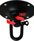 Beefy Stainless Steel Speed Bag Swivel Kit With 360 Degree Ball Bearing Rotation Universal 4 Bolt Base Quick Change Pin Heavy Duty Speed Bag Platform Hardware For Boxing Home Gym, black steel 4-bolt mount