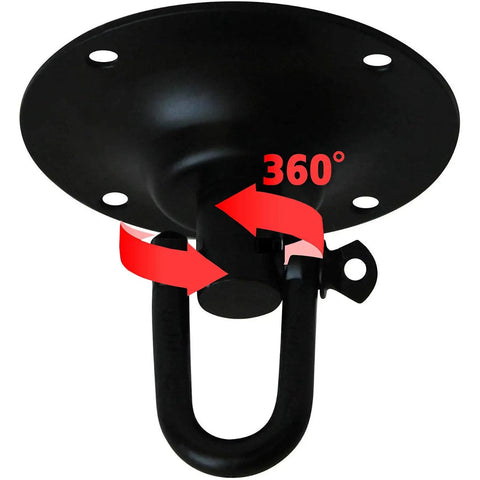 Beefy Stainless Steel Speed Bag Swivel Kit With 360 Degree Ball Bearing Rotation Universal 4 Bolt Base Quick Change Pin Heavy Duty Speed Bag Platform Hardware For Boxing Home Gym, black steel 4-bolt mount