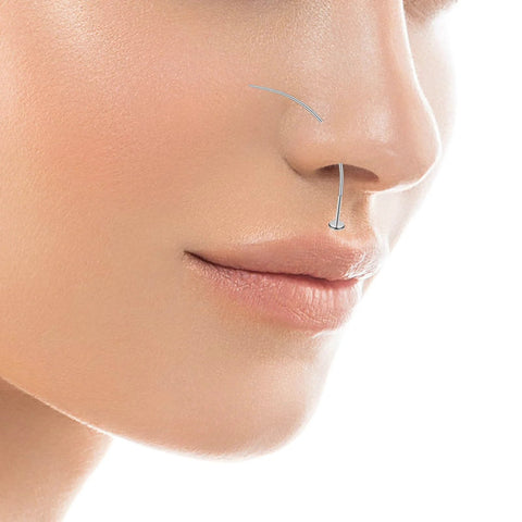 Two Piece Piercing Taper Set For 20G Flat Back Insertion Tools Stainless Steel Threadless Insertion Pins for nose piercing