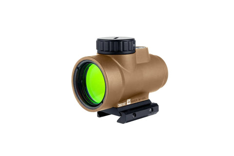MRO SD 1x25 Green Dot Sight With Adjustable LED 2.0 MOA Green Dot Coyote Brown Anodized Low Mount For Fast Target Acquisition