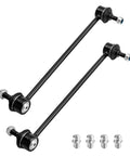 Front Sway Bar End Link Kit For Ford Escape EcoSport Fiesta RAV4 Mazda CX5 CX9 Tribute And More Durable Front Stabilizer Link Replacement Direct Bolt On Fit With Superior Bushings For Smoother Handling And Quieter Ride, black steel pair with bolts