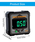 Tough As Nails Digital Angle Finder Crisp Readings Electronic Protractor displayed with dimensions of 5cm x 2.5cm for precise measurements.
