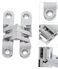 Secret Door Hinge For Doors And Cabinets Heavy Duty Invisible Hinge For Quiet Smooth Operation Vintage Style Butt Hinge For Folding Shutters And Tables Easy Install Durable Cabinet Hardware close-up of metallic hinge.