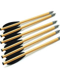 Set of 6 Aluminum Crossbow Bolts 6.3 Inch Arrows With Nickel Plated Steel Tips For 50 To 80 Lbs Crossbows Pro Grade Build Great For Target Practice And Hunting 160mm Shafts 0.24 Inch Diameter 6 Or 12 Pack