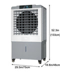 Beat The Summer Swelter With This Pro Level Portable Evaporative Air Cooler featuring a grey plastic housing and digital display.