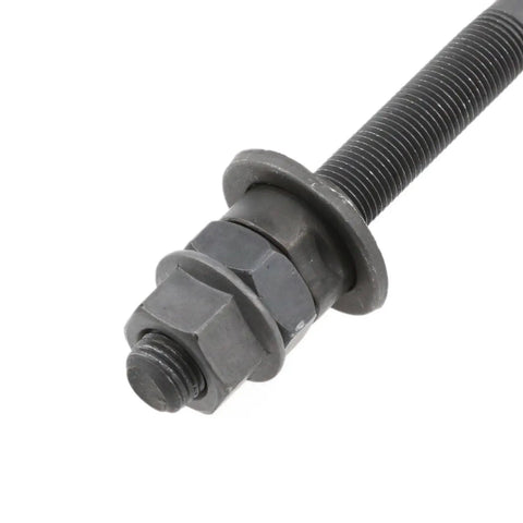Close-up of Lightweight 190mm Bicycle Rear Hub Axle Kit For Multiple Speed Systems 3 8 Inch 26 TPI Conical Lock Nut, steel assembly