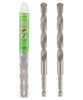 Front view of HLOFIZI 7/16 x 6 in masonry drill bits, 2-pack, hex shank, for concrete and brick